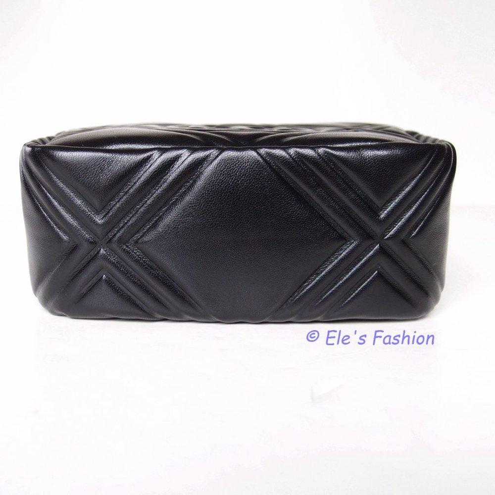 ❤️ NWT Tory Burch Perry Bombe Mini Puffy Leather Crossbody Bag BLACK Authentic - Picture 10 of 14